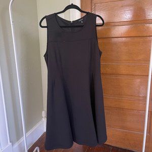 Black Fit and Flare Tank Dress